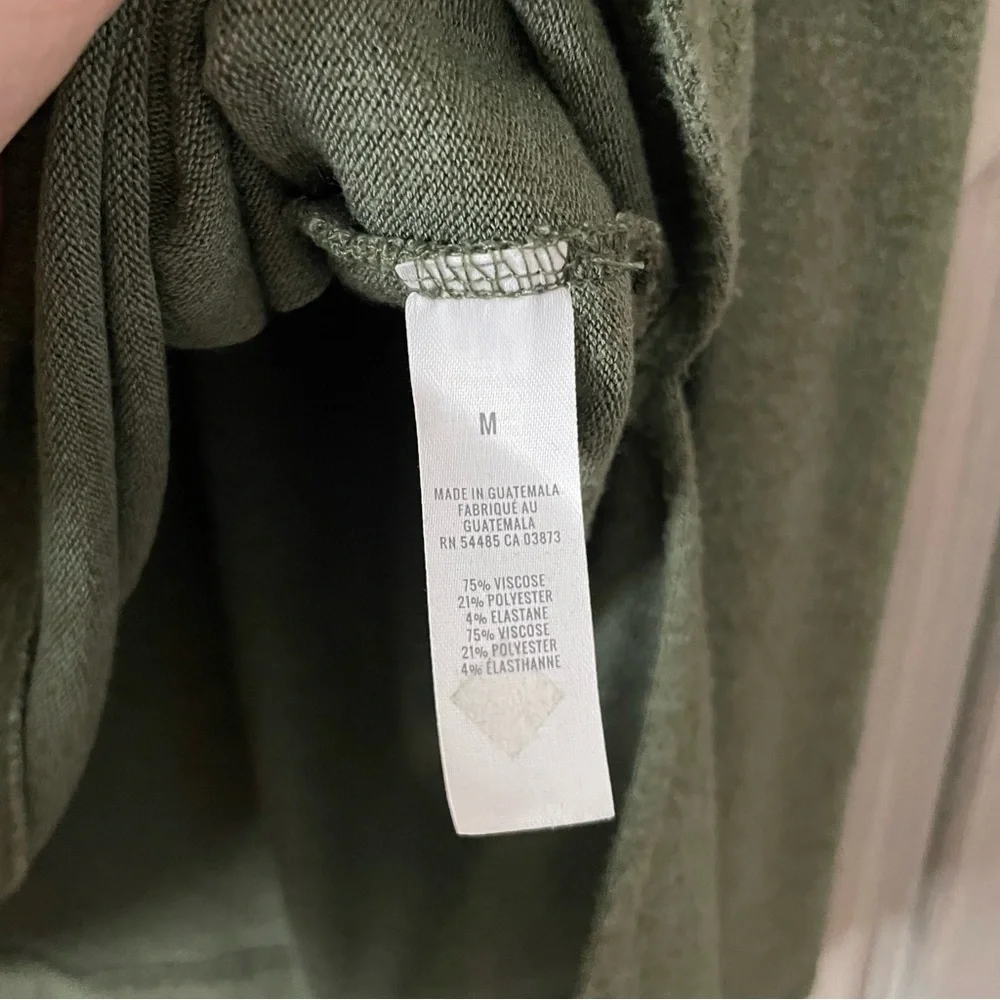 Aerie Forest Green Super Soft Slub Oversized Knit Long sleeve Top M - Picture 9 of 11